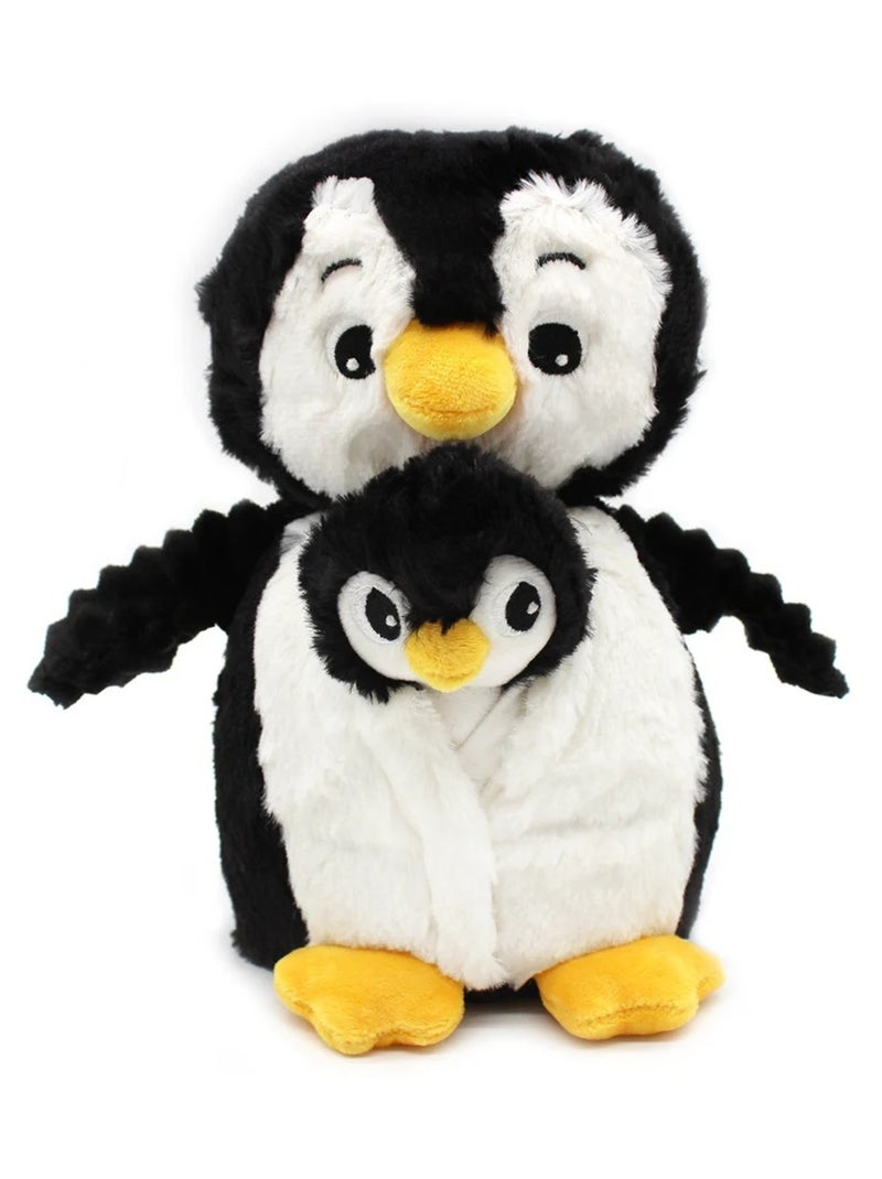 Peluche pingouin maman et son bébé noir Noir - Kiabi