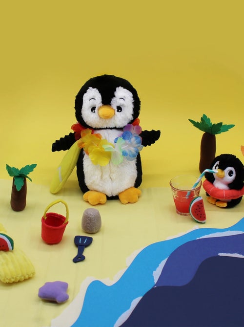 Peluche pingouin maman et son bébé noir - Kiabi
