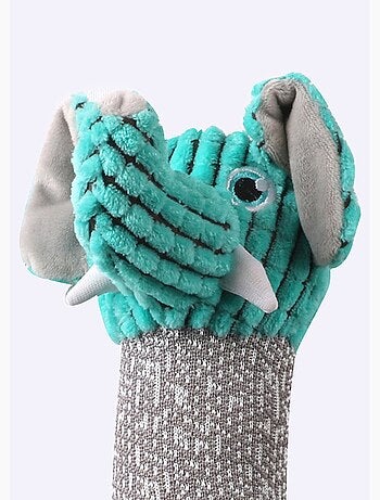 Peluche poignée corde forme tête animal - AFIBEL