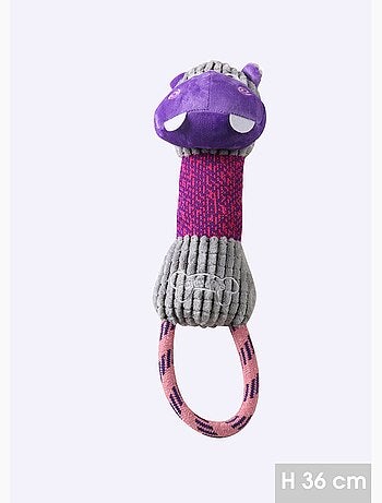 Peluche poignée corde forme tête animal