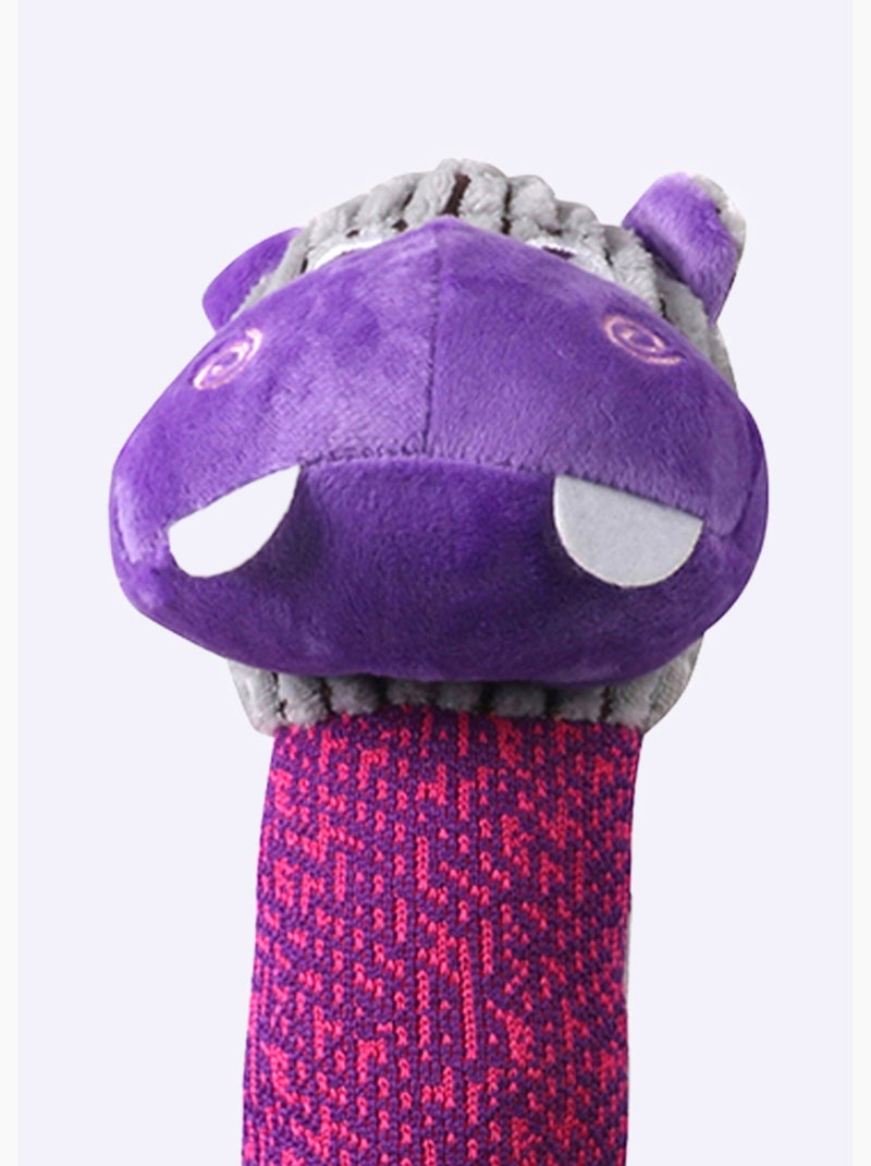 Peluche poignée corde forme tête animal Mauve - Kiabi