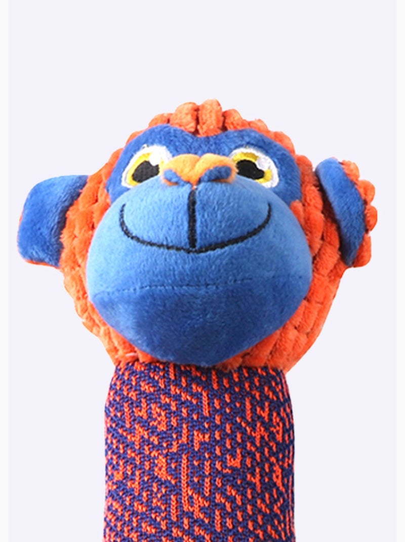 Peluche poignée corde forme tête animal Orange - Kiabi