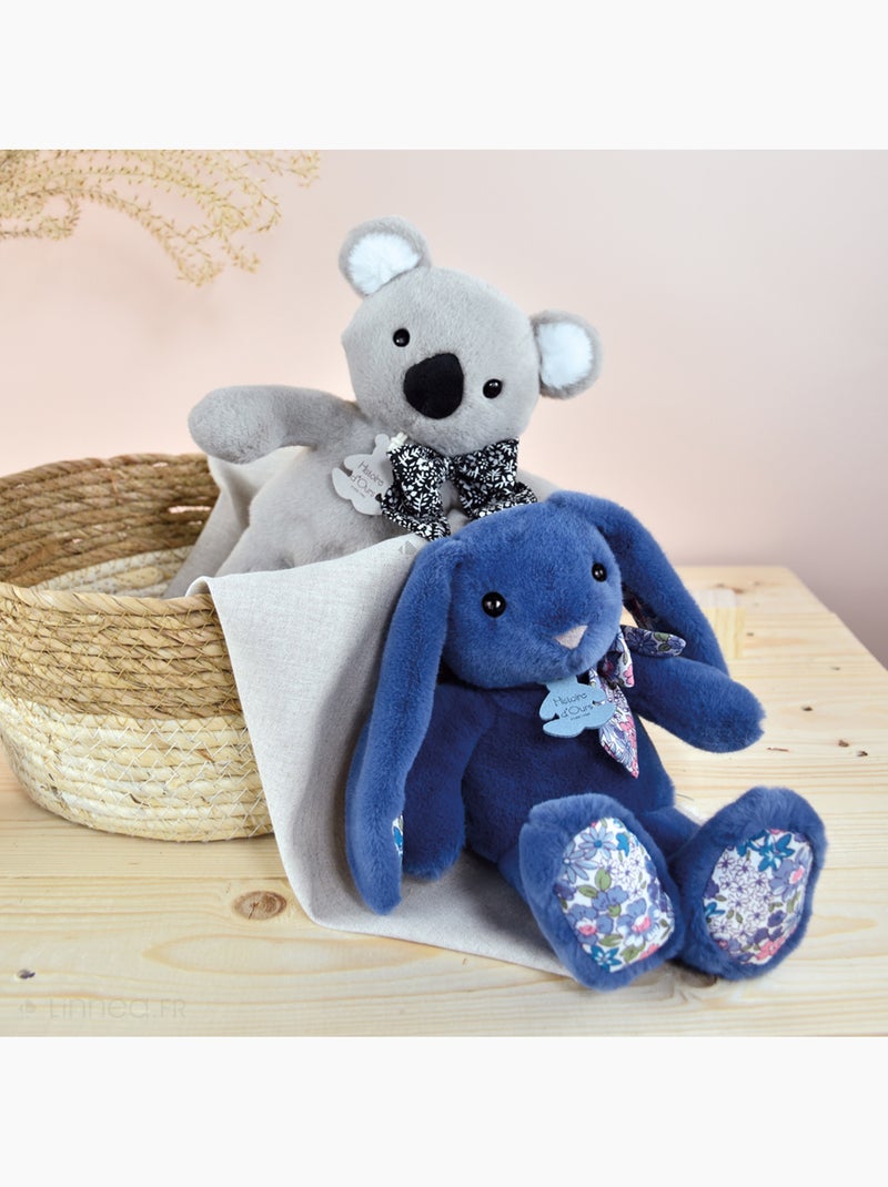 Peluche polyester collection COPAINS CALINS Lapin Bleu - Kiabi