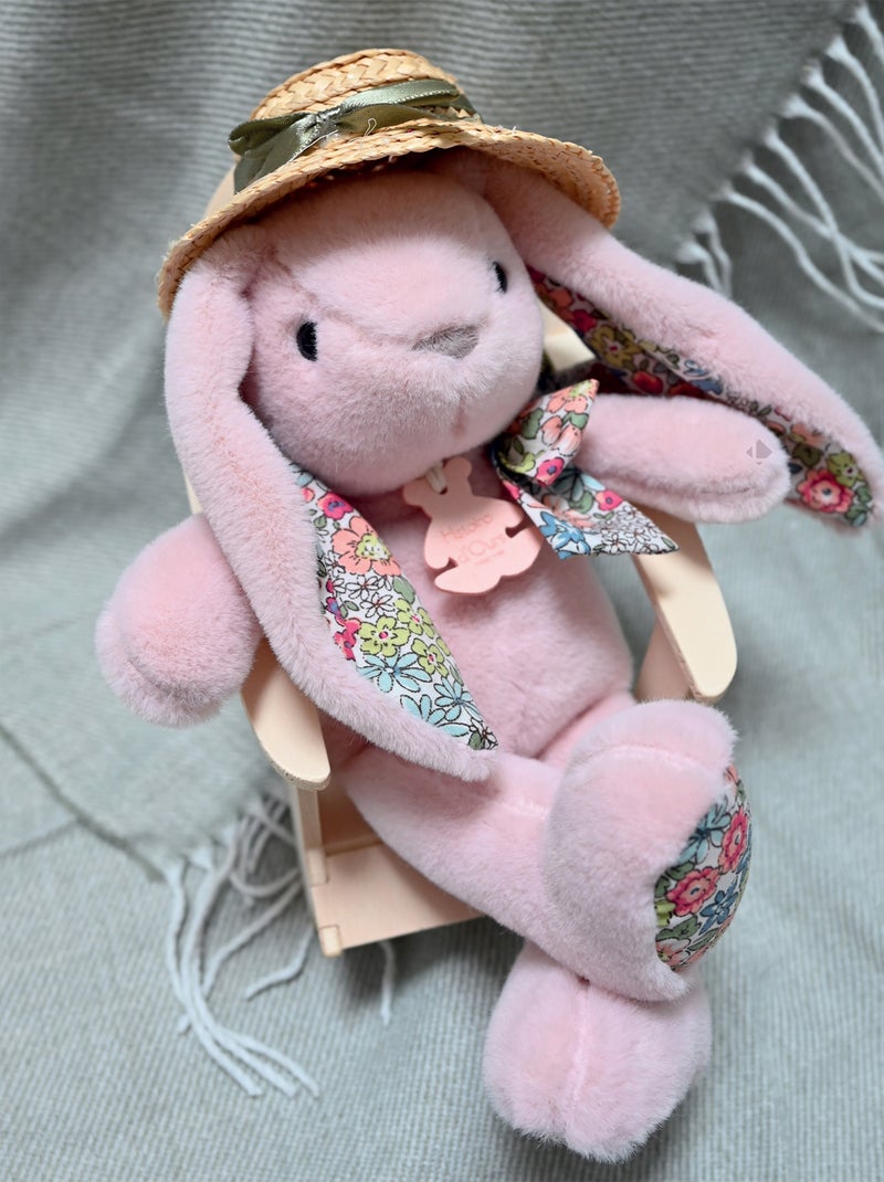 Peluche polyester collection COPAINS CALINS Lapin Rose - Kiabi