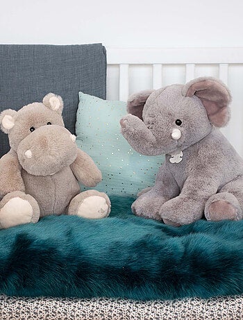 Peluche polyester collection DANS LA SAVANE gris Eléphant