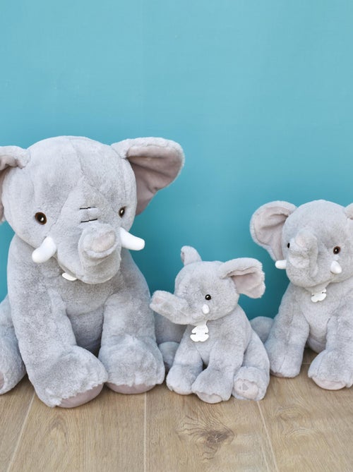 Peluche polyester collection DANS LA SAVANE gris Eléphant - Kiabi
