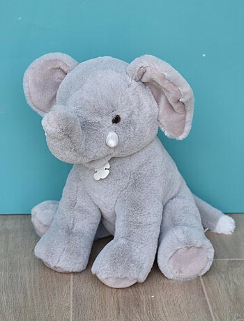 Peluche polyester collection DANS LA SAVANE gris Eléphant