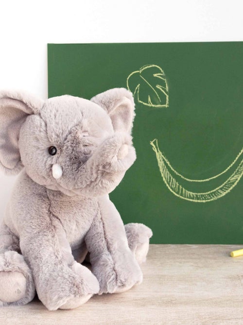 Peluche polyester collection DANS LA SAVANE gris Eléphant - Kiabi