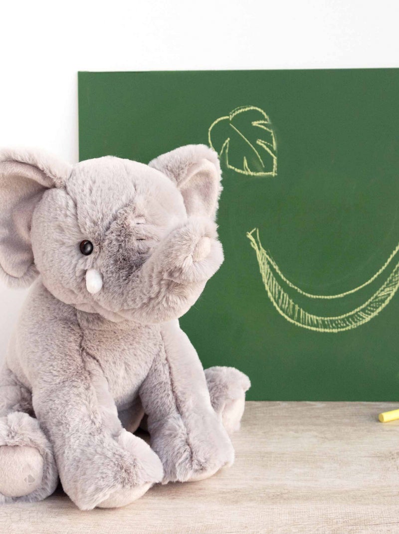 Peluche polyester collection DANS LA SAVANE gris Eléphant Gris - Kiabi