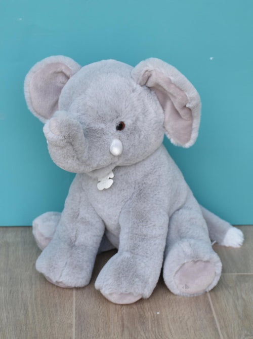 Peluche polyester collection DANS LA SAVANE gris Eléphant - Kiabi