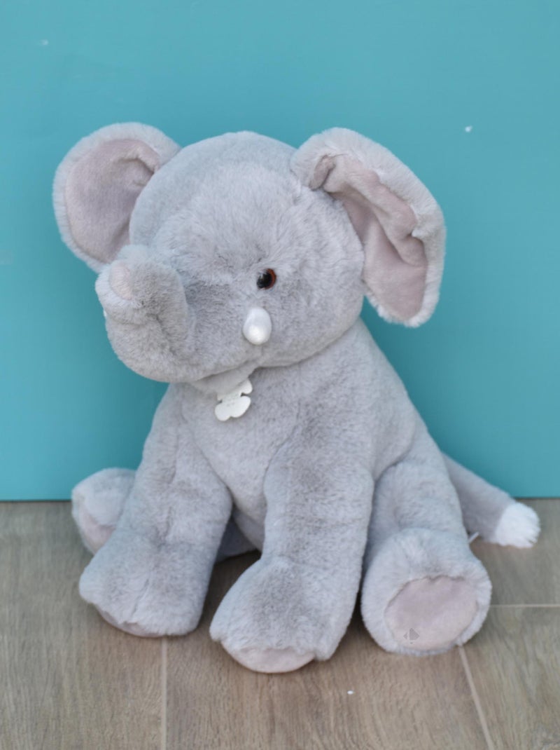 Peluche polyester collection DANS LA SAVANE gris Eléphant Gris - Kiabi