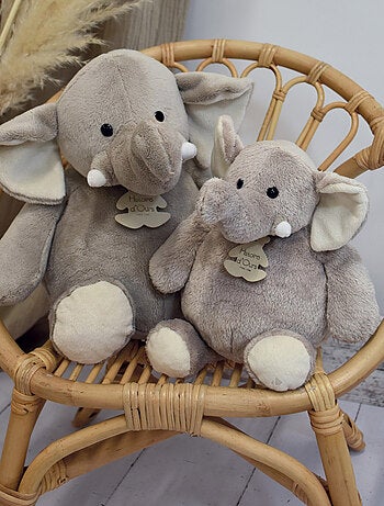 Peluche polyester collection TERRE SAUVAGE Eléphant