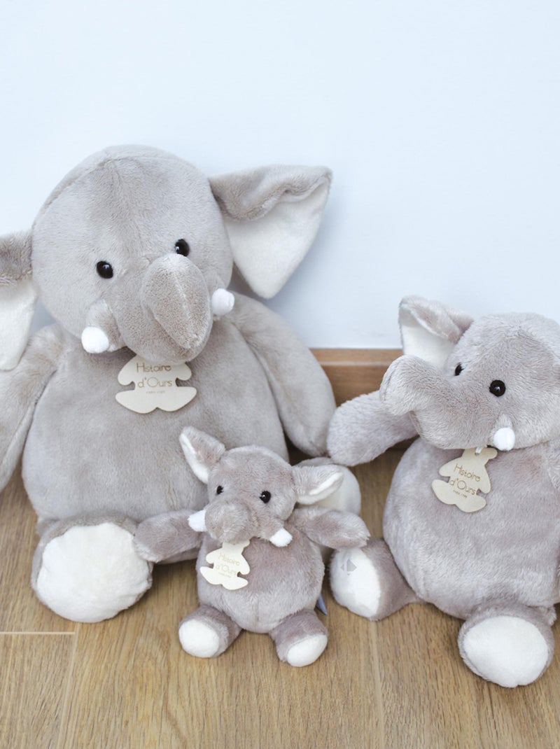 Peluche polyester collection TERRE SAUVAGE Eléphant Blanc - Kiabi
