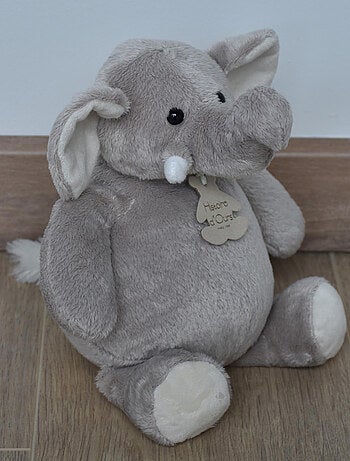Peluche polyester collection TERRE SAUVAGE Eléphant