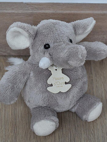 Peluche polyester collection TERRE SAUVAGE Eléphant