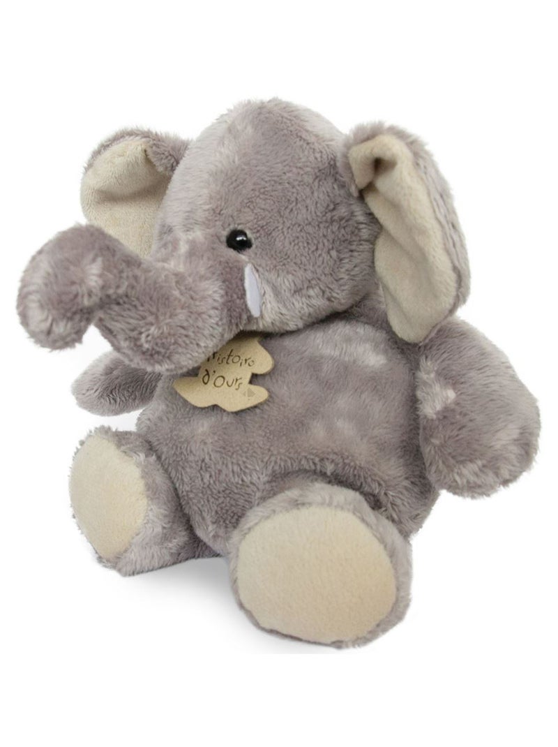 Peluche polyester collection TERRE SAUVAGE Eléphant Blanc - Kiabi