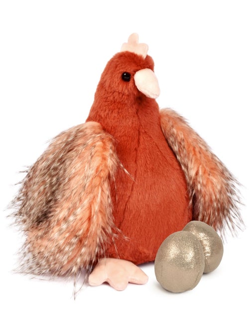Peluche poule et ses œufs d'or 28 cm - Kiabi