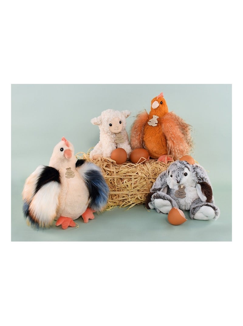 Peluche Poule Poulette 20 cm Orange - Kiabi
