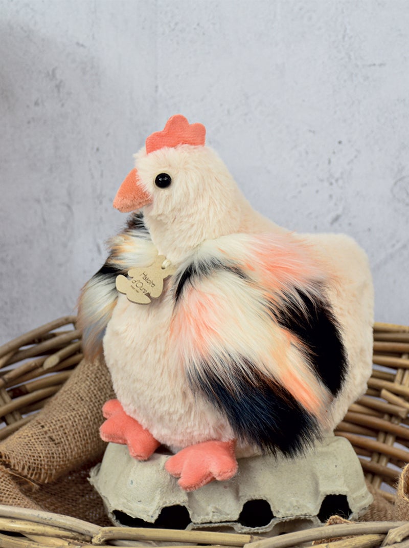 Peluche Poule Poulette beige 20 cm Beige - Kiabi