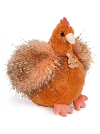 Peluche Poule Poulette rousse 20 cm