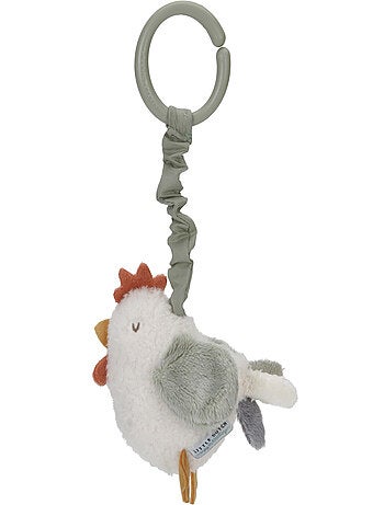 Peluche poule vibrante à suspendre