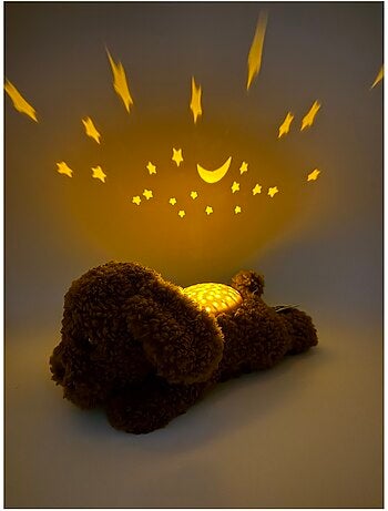 Peluche projecteur d'étoiles chien