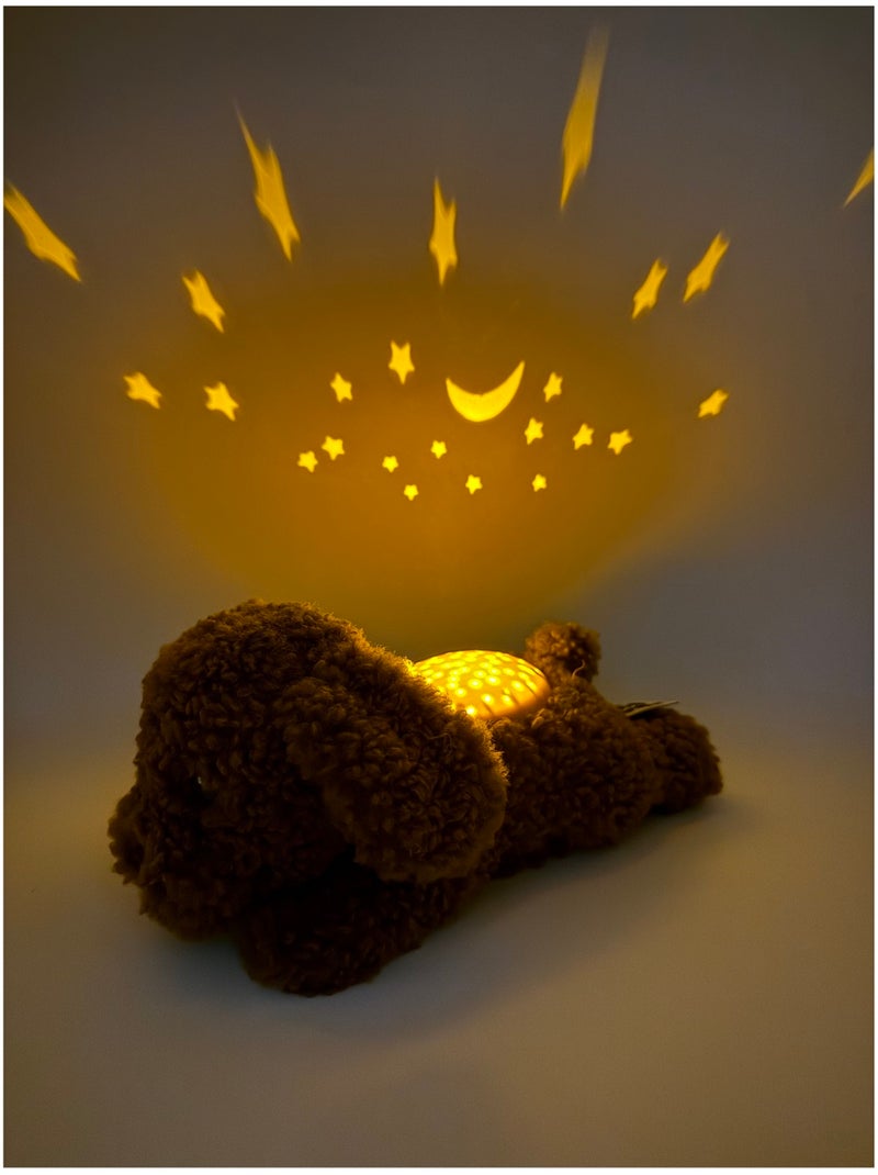Peluche projecteur d'étoiles chien Marron - Kiabi
