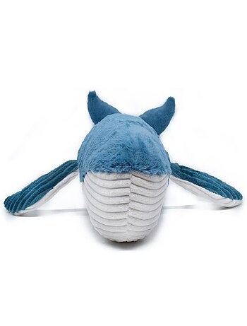 Peluche ptipotos baleine maman bébé bleue