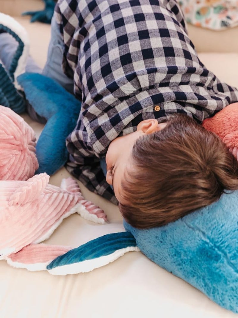 Peluche Ptipotos Baleine maman bébé bleue Bleu - Kiabi