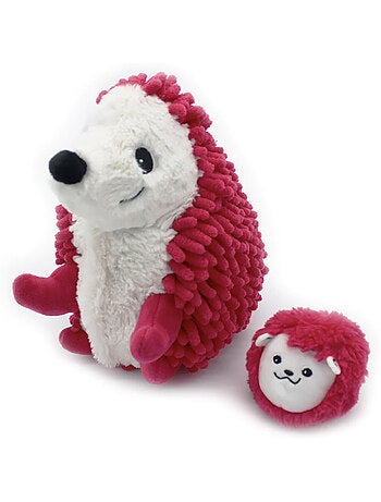 Peluche ptipotos-herisson maman bebe betterave