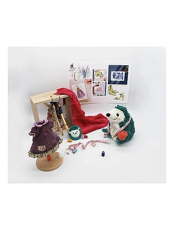 Peluche Ptipotos-herisson maman bebe vert