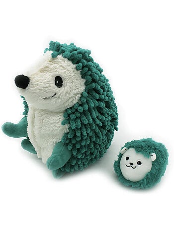Peluche ptipotos-herisson maman bebe vert