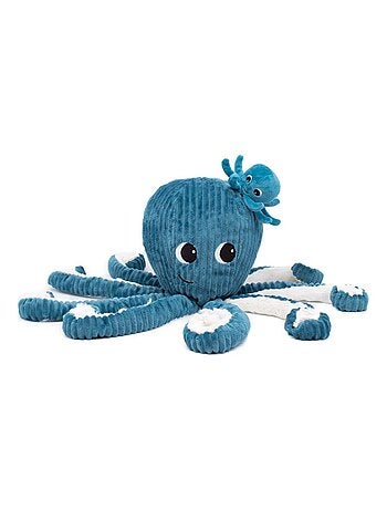 Les Déglingos - Peluche Filou la pieuvre maman et bébé