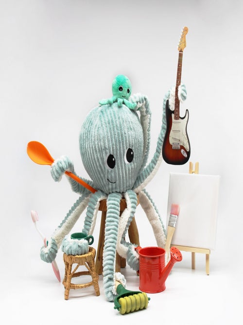 Peluche Ptipotos Pieuvre mint Filou - Kiabi