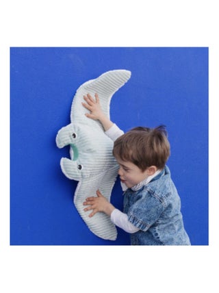 Peluche Ptipotos-raie manta maman bebe menthe