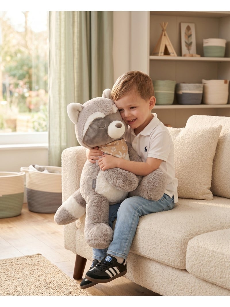 Peluche raton laveur raku 60 cm noukie's Ecru - Kiabi