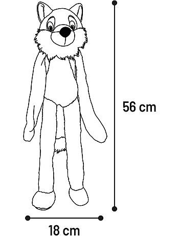 Peluche Renard grand yeux pour chien