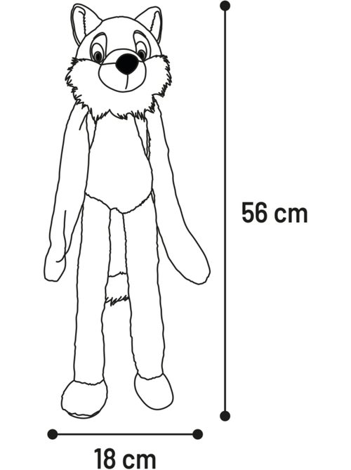 Peluche Renard grand yeux pour chien - Kiabi