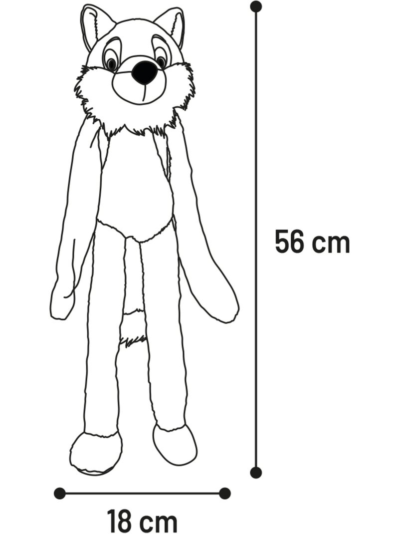 Peluche Renard grand yeux pour chien Orange - Kiabi