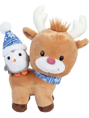 Peluche Renne et Pingouin 24 cm