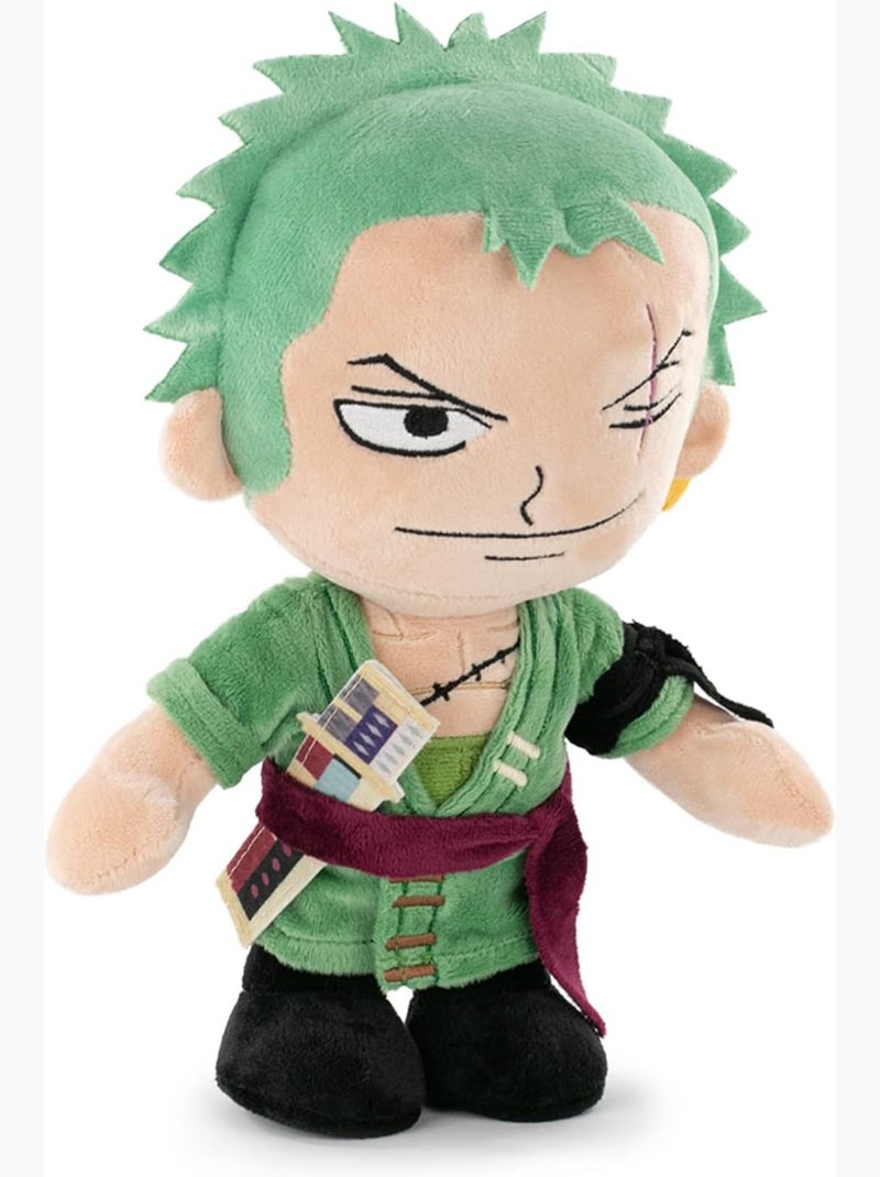 Peluche Roronoa Zoro 28 cm One Piece Vert - Kiabi