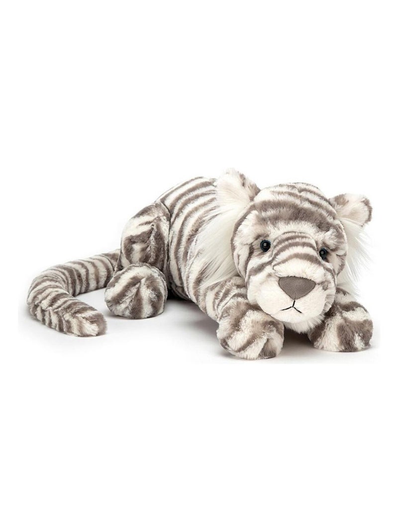Peluche Sacha Snow Tiger Little - L: 8 cm x l : 29 cm x H: 8 cm Blanc - Kiabi