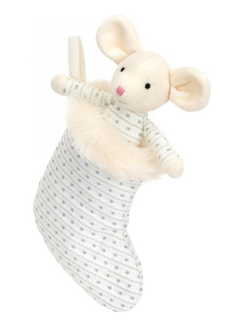Peluche Shimmer Stocking Mouse - Dimensions : l : 9 cm  x h : 20 cm - Kiabi