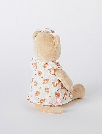 Peluche small Kendi en Veloudoux, beige/terracotta Noukie's