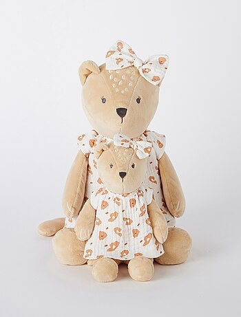 Peluche small Kendi en Veloudoux, beige/terracotta Noukie's