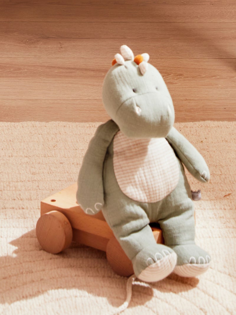 Peluche small Stegi en mousseline de coton BIO, eucalyptus Noukie's Vert - Kiabi