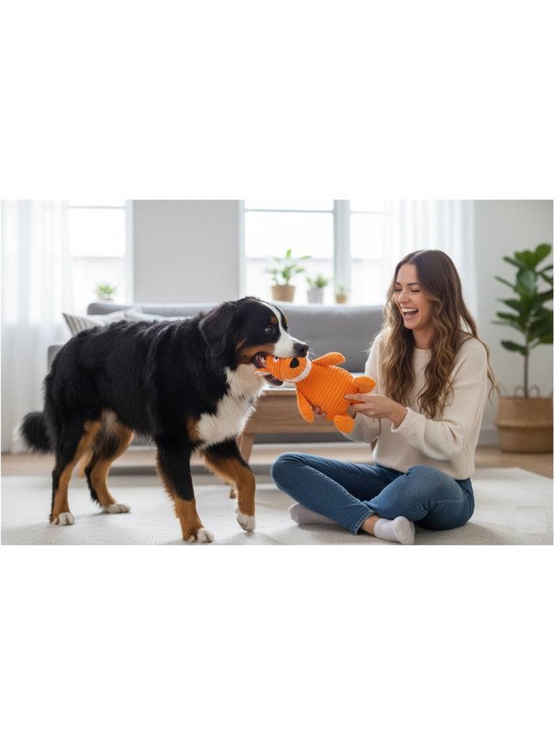 Peluche sonore Ribi le renard Orange - Kiabi