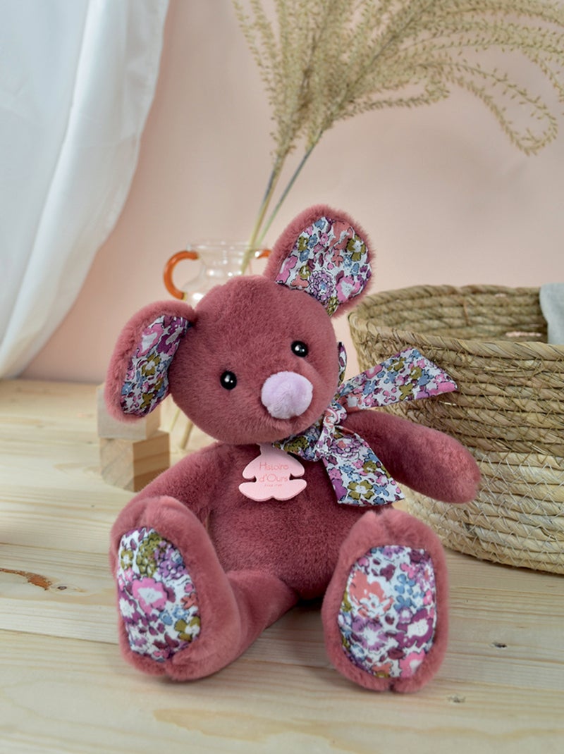 Peluche Souris terracotta 25 cm Rose - Kiabi