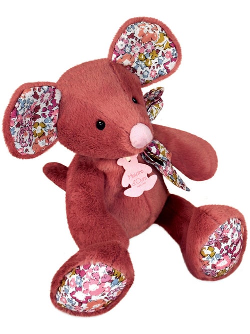 Peluche Souris terracotta 25 cm - Kiabi