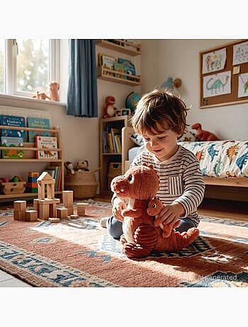 Peluche t-rex maman et son bébé
